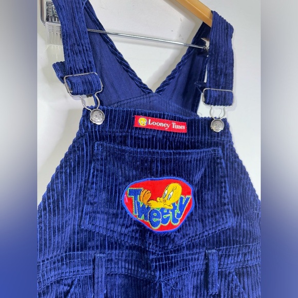 Vintage Tweety Bird LOONEY TUNES Overalls Corduroy - Picture 5 of 9